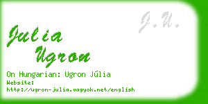 julia ugron business card