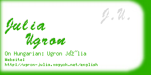 julia ugron business card